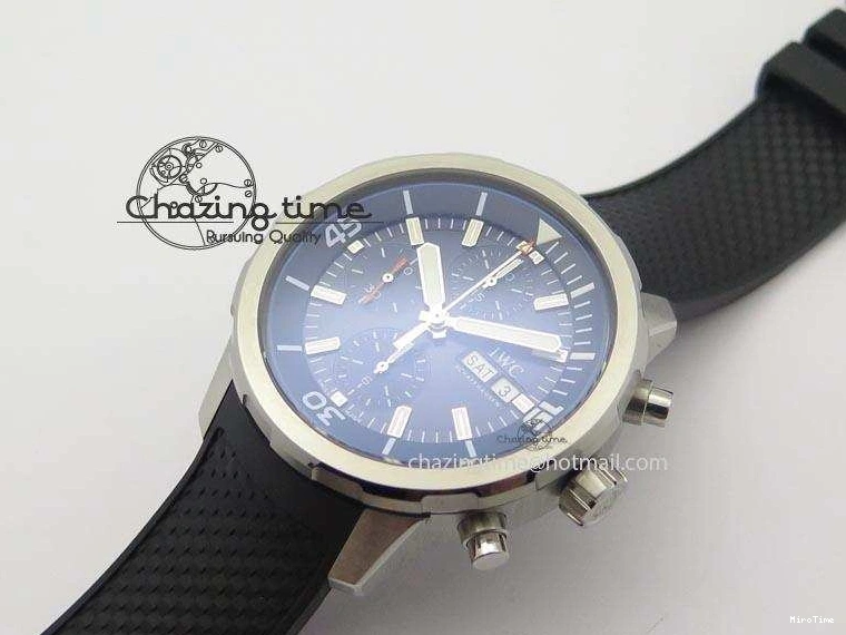 MIROTIME 0512 Aquatimer Chrono IW376803 V6F 1:1 Best Edition Blue Dial On Rubber Strap A WellDesigned 7282